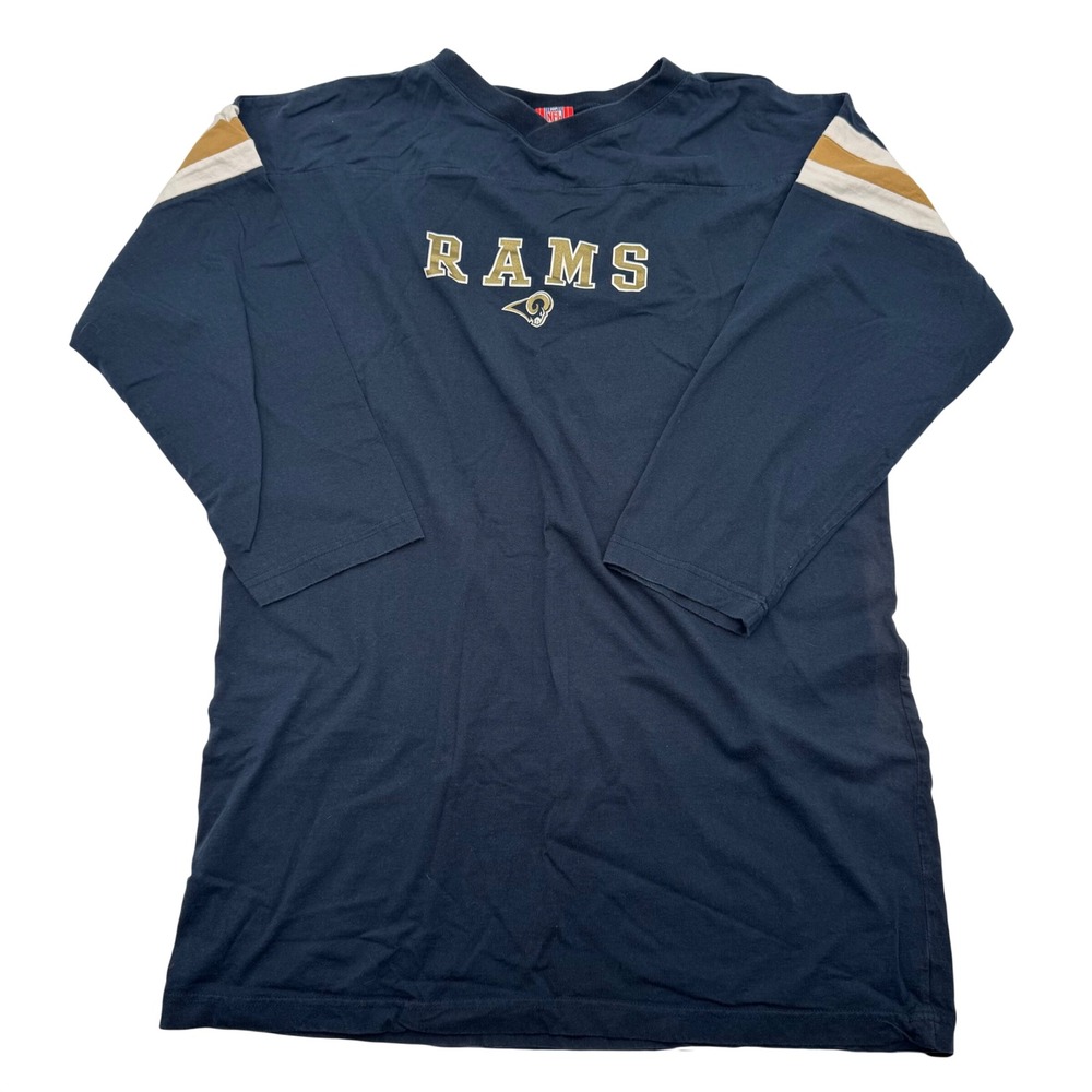 NFL For Her Rams Navy‎ Blue Long Sleeve T-Shirt Dress Oversized Tunic L/XL